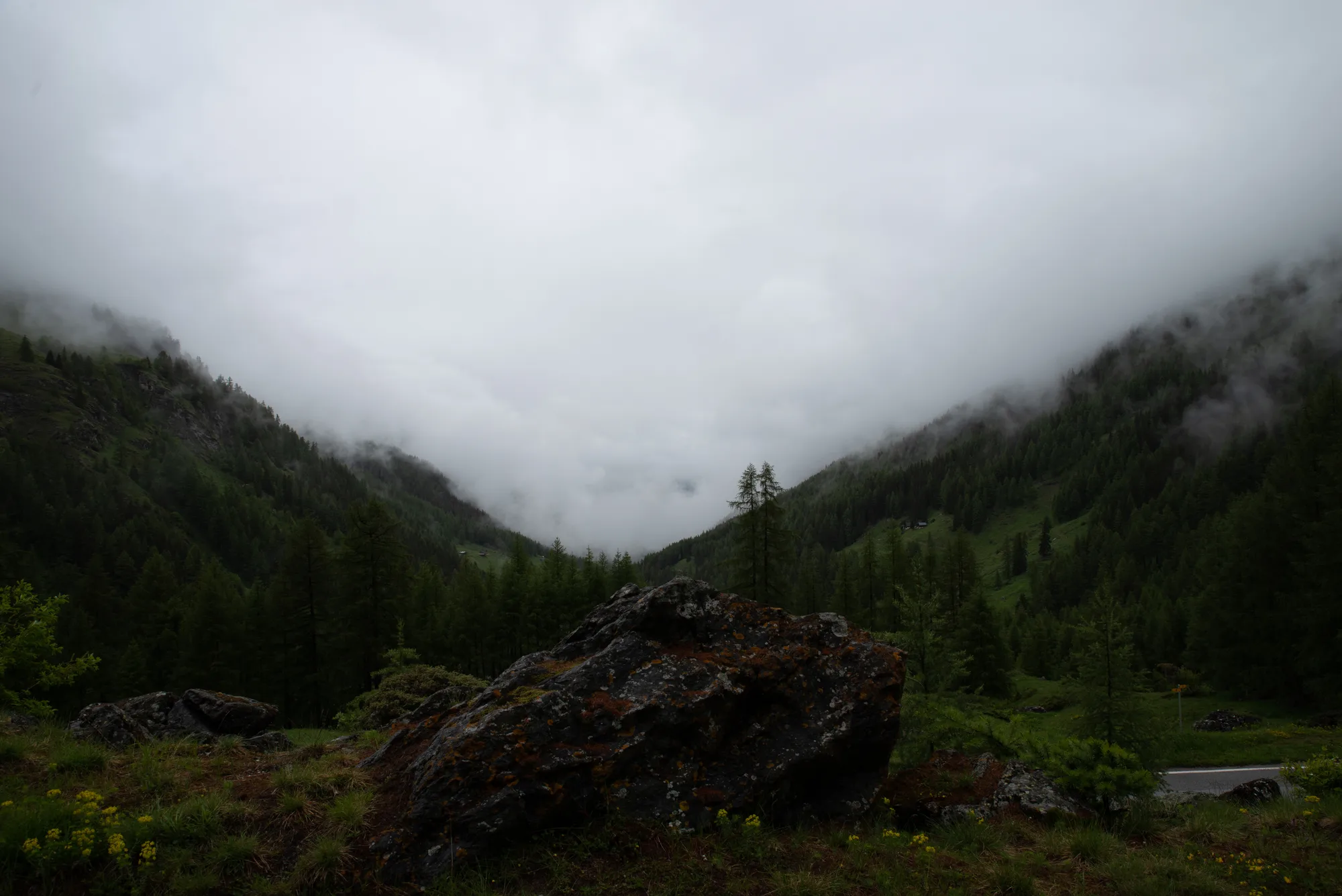 Val des Dix, the green valley below the Grande Dixence dam — RAW