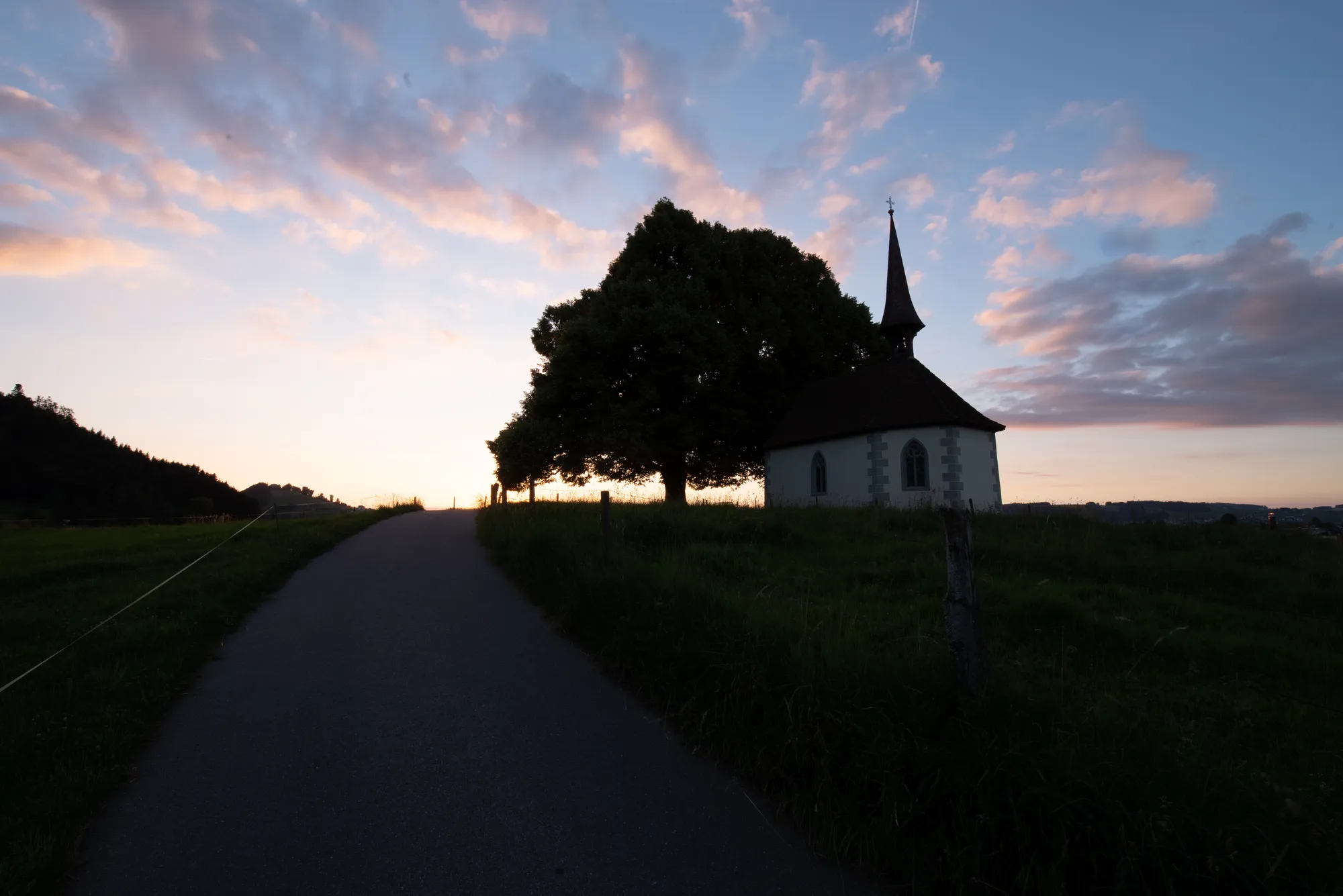 Little chapel and the plague linden tree — RAW