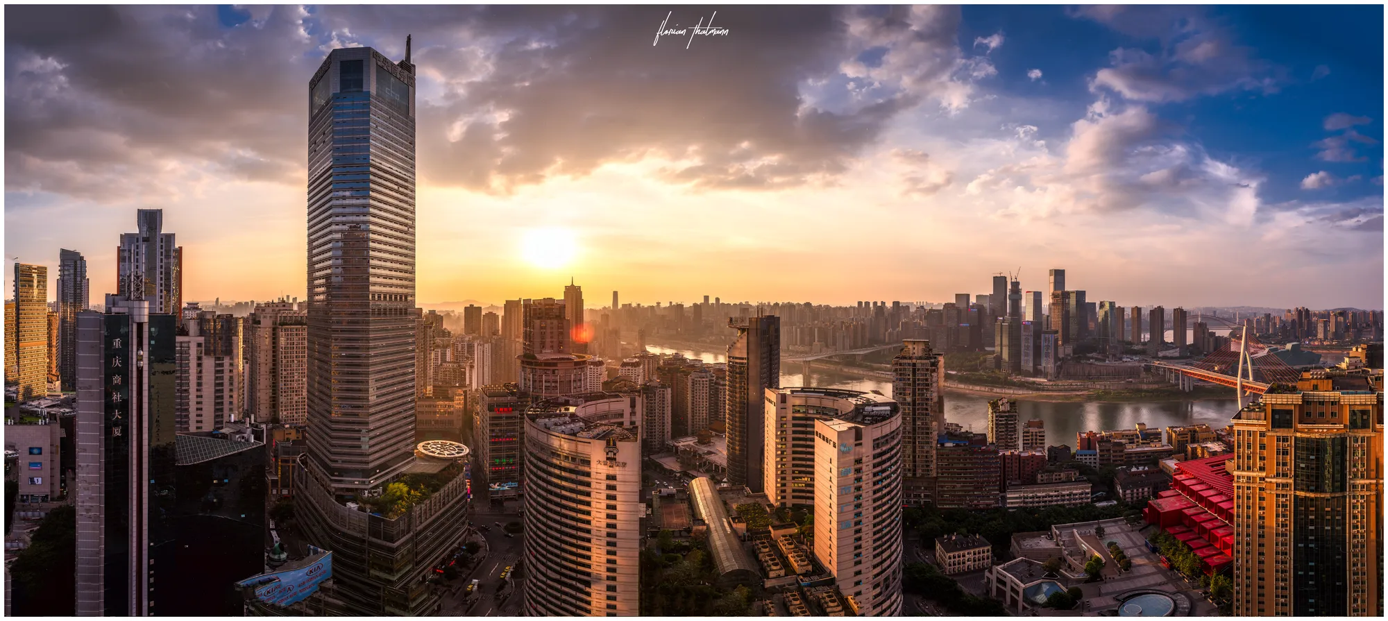 Chongqing summer sunset panorama — FINAL