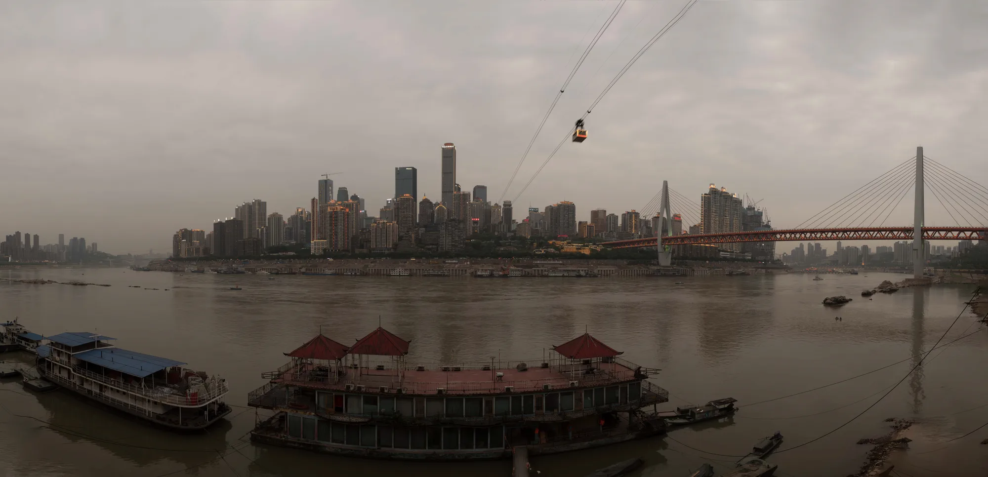 The vibrant metropolis Jiefangbei on a moody day — RAW