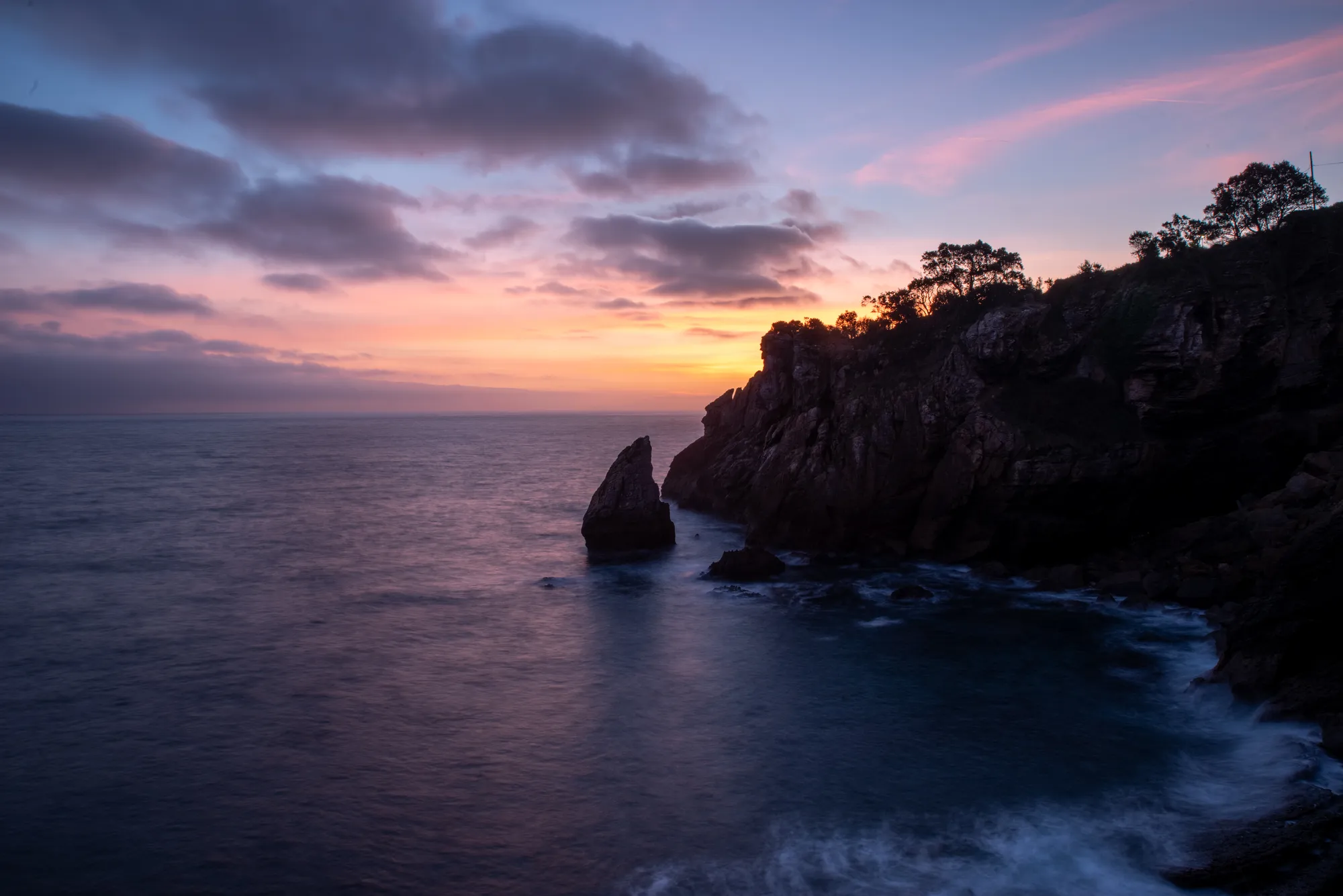 Cape of Santa Catalina sunrise, north coast view — RAW